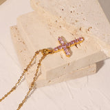 DEAR-LIFE Pink Zirconia Pendant Necklace for Women