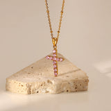 DEAR-LIFE Pink Zirconia Pendant Necklace for Women