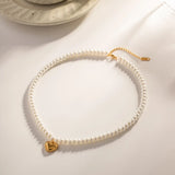 DEAR-LIFE Pearl Love Pendant Necklace - Women's Accessory