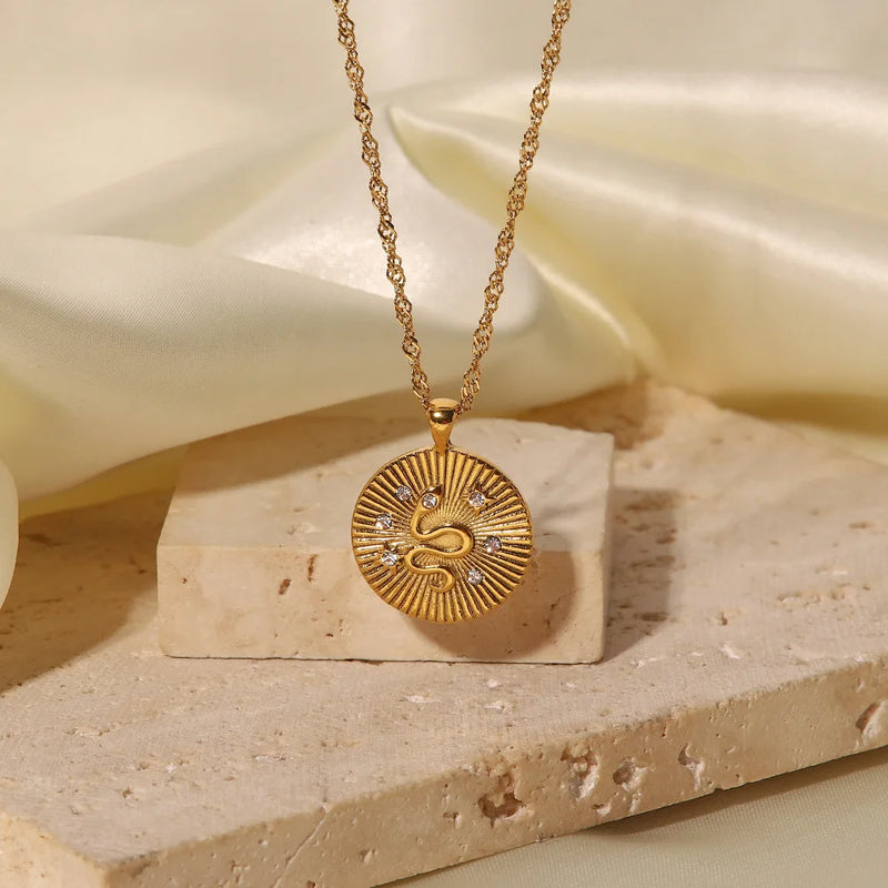 DEAR-LIFE Personalised Plated Stars & Snakes Necklace