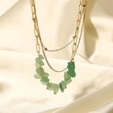 DEAR-LIFE Green Stone Pendant Necklace - Women's Jewelry