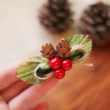 Red Berries Hairpin Wedding Accessory Retro Style