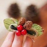 Red Berries Hairpin Wedding Accessory Retro Style