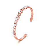 Adjustable Sliver Crystal Zircons Bangle for Women