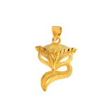 Delicate 3D Fox Pendant 14K Yellow Necklace for Women