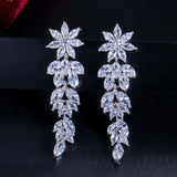 High Flower Earrings, Crystal Earrings For Women's Jewelry