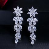 High Flower Earrings, Crystal Earrings For Women's Jewelry