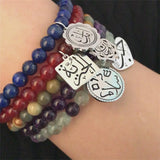 Arabic Calligraphy Stretch Bracelet - Faith Freedom Hope Salam/Shalom Love
