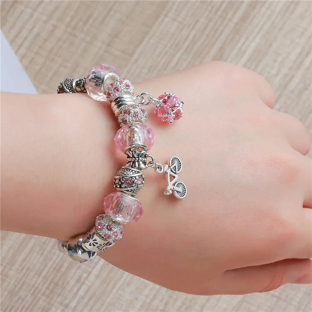 DGW Crystal Beads Bracelet Women's Fine Jewelry