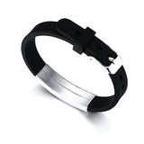 Men's Silicone Medical Alert ID Bracelet