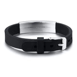 Men's Silicone Medical Alert ID Bracelet