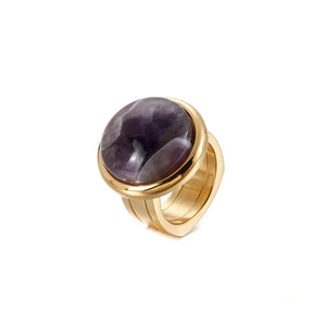 Bohemia Stone Charm Rings for Women Stainless Steel Anillos