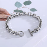 Smooth Chain Bracelets Women Stainless Steel Hiphop Jewelry