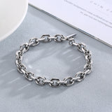 Smooth Chain Bracelets Women Stainless Steel Hiphop Jewelry