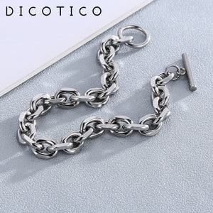 Smooth Chain Bracelets Women Stainless Steel Hiphop Jewelry