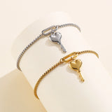 Heart Rhinestone Stainless Steel Charm Bracelets For Women Pearl Chain Wristband
