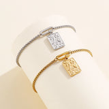 Heart Rhinestone Stainless Steel Charm Bracelets For Women Pearl Chain Wristband