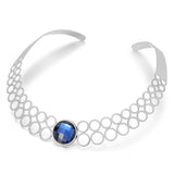 Noble Chokers Necklace For Women Round Glass Stone Women Torques