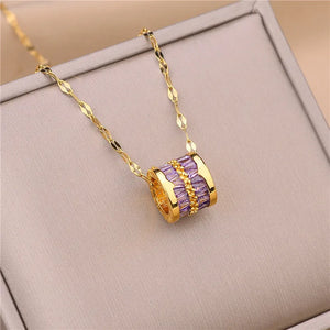 Minimalist 316L Stainless Steel 3 Pendant Necklace for Women
