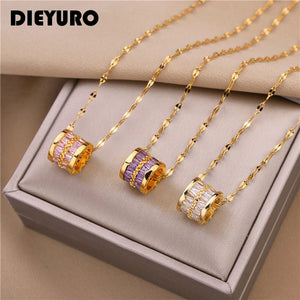 Minimalist 316L Stainless Steel 3 Pendant Necklace for Women