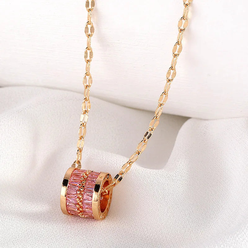 Minimalist 316L Stainless Steel 3 Pendant Necklace for Women