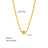 DIEYURO Stainless Steel Bead Pendant Necklace For Women Clavicle Chain
