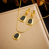 316L Stainless Steel Geometric Jewelry Set for Women