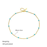 316L Stainless Steel Beads Necklace For Women Clavicle Chain