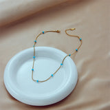316L Stainless Steel Beads Necklace For Women Clavicle Chain
