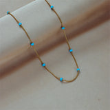 316L Stainless Steel Beads Necklace For Women Clavicle Chain