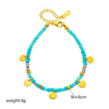 316L Stainless Steel Bohemian Charm Bracelet For Women Girl Bangles
