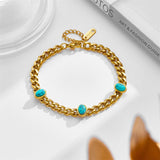316L Stainless Steel Bohemian Charm Bracelet For Women Girl Bangles