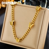 316L Stainless Steel Butterfly Choker Necklace For Women Girl