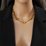 316L Stainless Steel Butterfly Choker Necklace For Women Girl