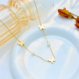 316L Stainless Steel Butterfly Pearl Necklace