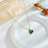 316L Stainless Steel Butterfly Heart Pendant Necklace For Women