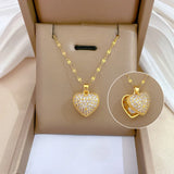 Heart Pearl Pendant Necklace for Women Choker Jewelry