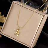 316L Stainless Steel Balloon Dog Pendant Necklace