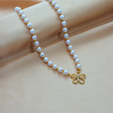 316L Stainless Steel Rhinestone Flower Pendant Necklace for Women