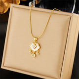 Dragonfly Moon Heart Flowers Pendant Necklace for Women