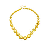 316L Stainless Steel Large Round Ball Beads Choker Necklace for Women