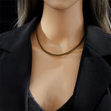 Exaggerated 316L Stainless Steel Zipper Choker Necklace