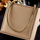 Exaggerated 316L Stainless Steel Zipper Choker Necklace