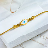 316L Stainless Steel Eye Beads Charm Bracelet For Women Girl Lady