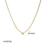316L Stainless Steel Eye Heart Butterfly Coin Pendant Necklace For Women