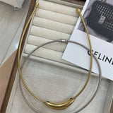 Stainless Steel Arc Chokers Necklace For Women Girl Holiday Gift