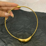 Stainless Steel Arc Chokers Necklace For Women Girl Holiday Gift