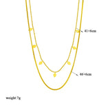 316L Stainless Steel Geometric Ball Beads Pearl Chain Necklace For Women