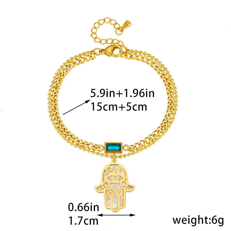 Vintage Eye Zircon Bracelet Gold-Plated Jewelry Gift