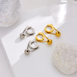 Stainless Steel Ball Drop Earrings Women Girls Jewelry